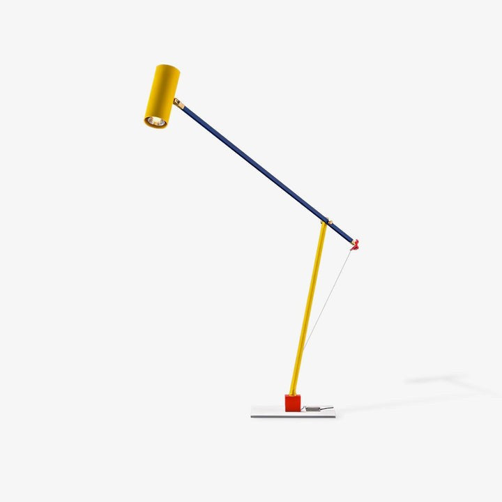 Adjustable LED Table Lamp with Colorful Sculptural Accent