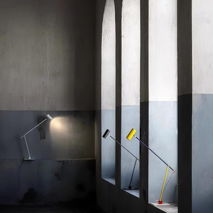 Adjustable LED Table Lamp with Colorful Sculptural Accent