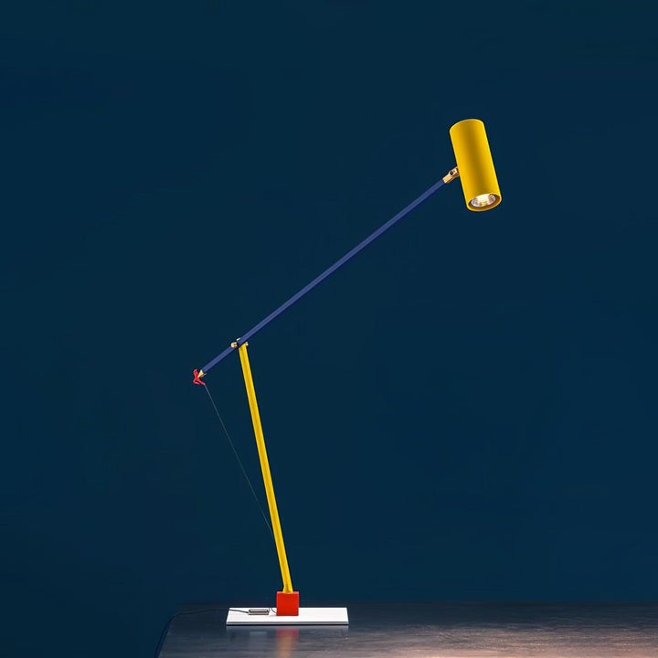 Adjustable LED Table Lamp with Colorful Sculptural Accent