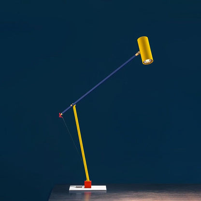 Adjustable LED Table Lamp with Colorful Sculptural Accent