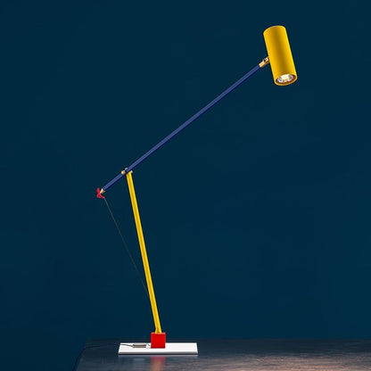 Adjustable LED Table Lamp with Colorful Sculptural Accent