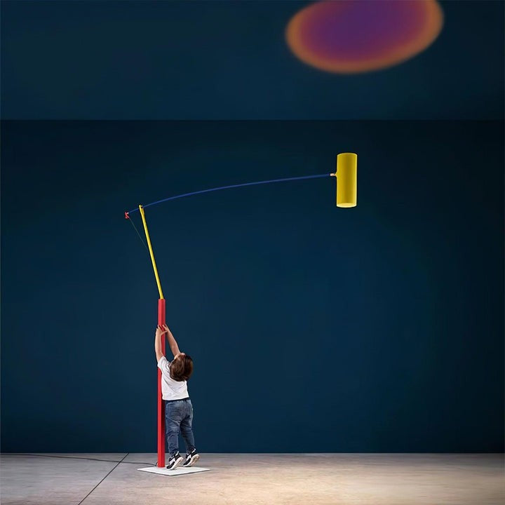 Adjustable LED Table Lamp with Colorful Sculptural Accent