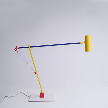 Adjustable LED Table Lamp with Colorful Sculptural Accent