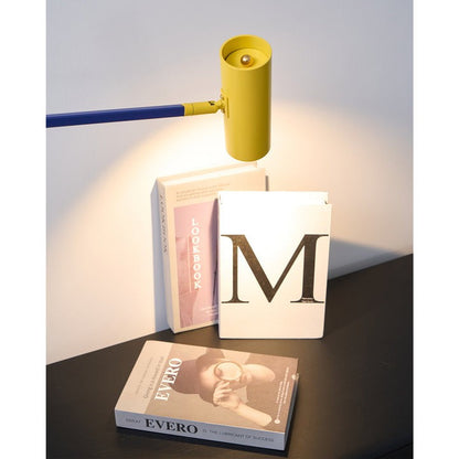Adjustable LED Table Lamp with Colorful Sculptural Accent