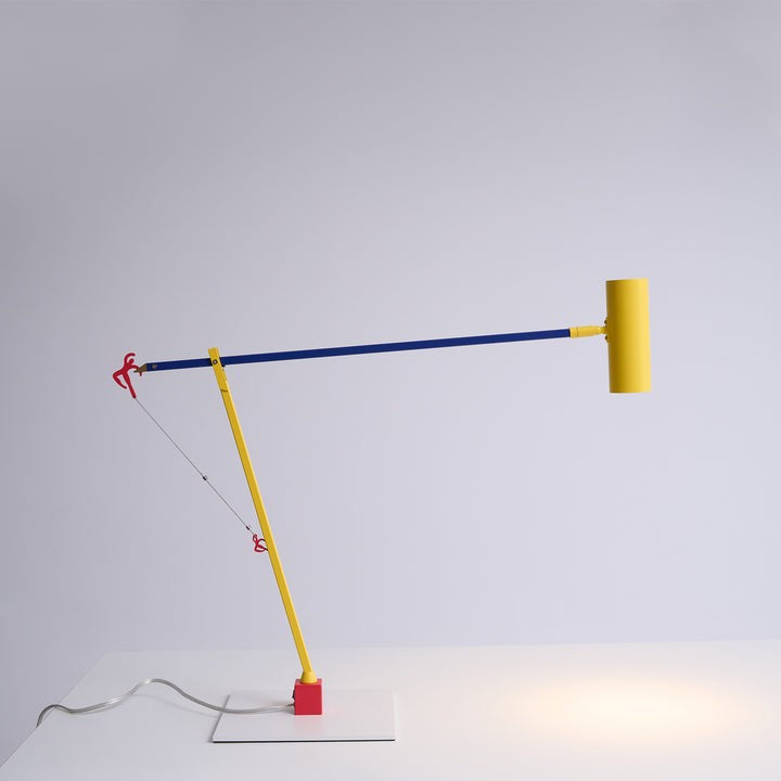 Adjustable LED Table Lamp with Colorful Sculptural Accent