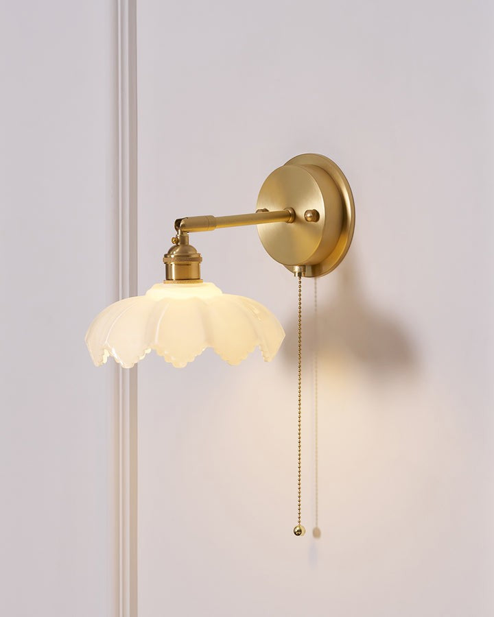 Adjustable Lotus Flower Wall Light Fixture