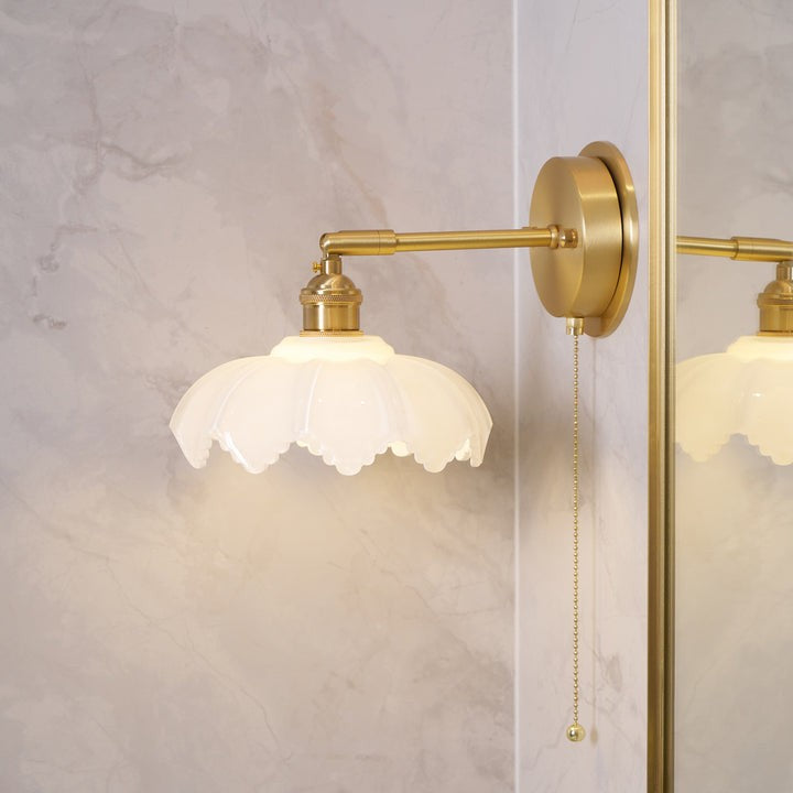 Adjustable Lotus Flower Wall Light Fixture