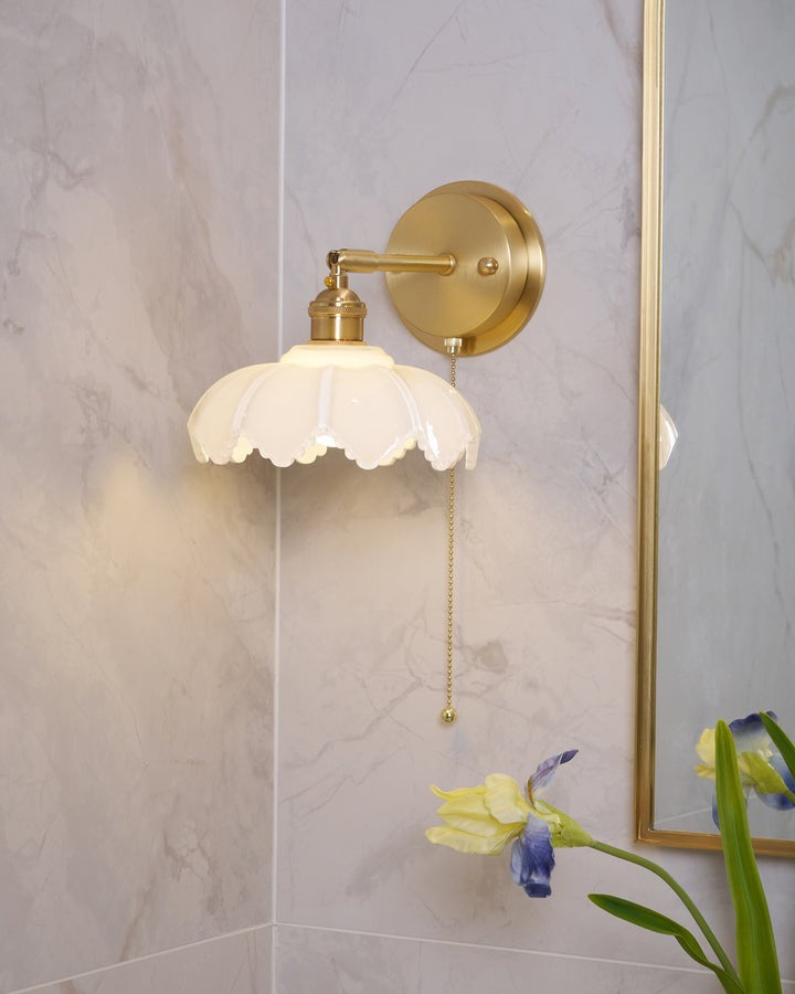 Adjustable Lotus Flower Wall Light Fixture