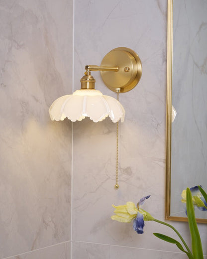 Adjustable Lotus Flower Wall Light Fixture