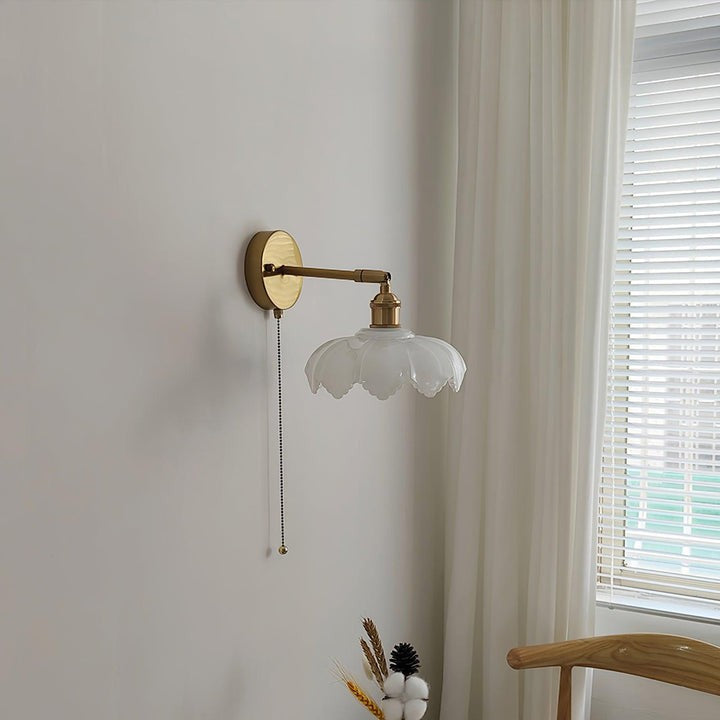 Adjustable Lotus Flower Wall Light Fixture