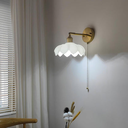 Adjustable Lotus Flower Wall Light Fixture