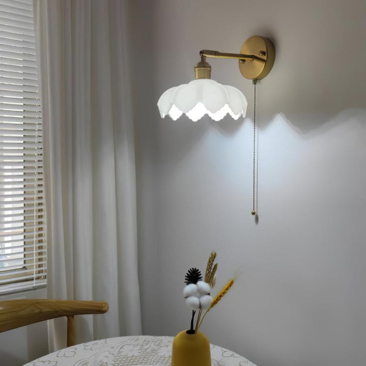 Adjustable Lotus Flower Wall Light Fixture