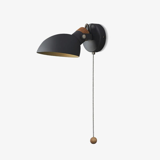 Adjustable Metal Wall Sconce with 180° Rotation & Pull Cord Switch