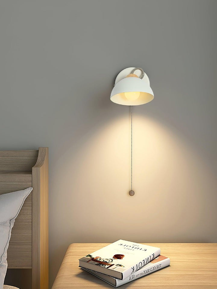 Adjustable Metal Wall Sconce with 180° Rotation & Pull Cord Switch