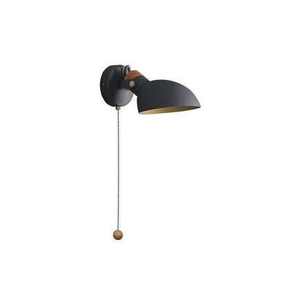 Adjustable Metal Wall Sconce with 180° Rotation & Pull Cord Switch