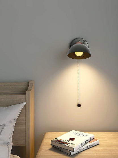 Adjustable Metal Wall Sconce with 180° Rotation & Pull Cord Switch