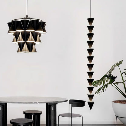 Adjustable Multi-Head LED Cone Pendant Light