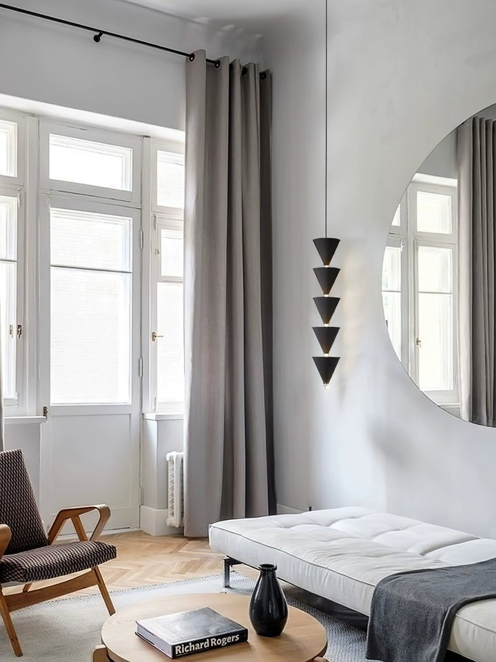 Adjustable Multi-Head LED Cone Pendant Light