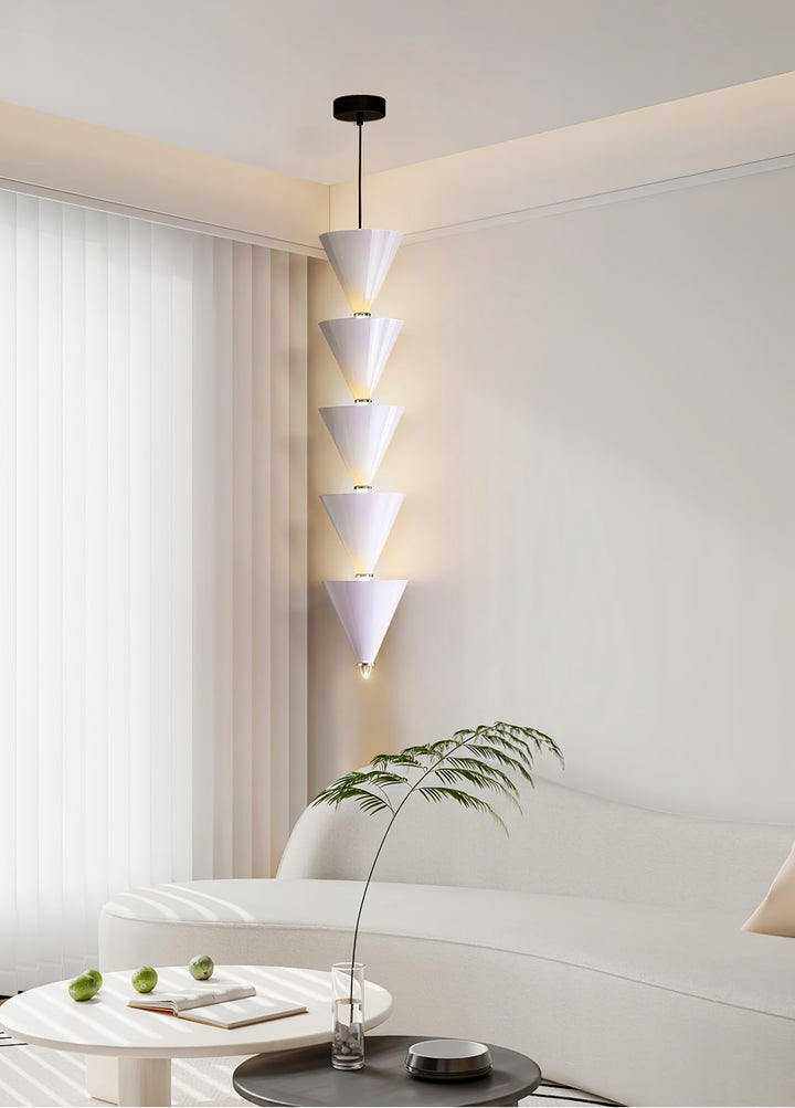 Adjustable Multi-Head LED Cone Pendant Light