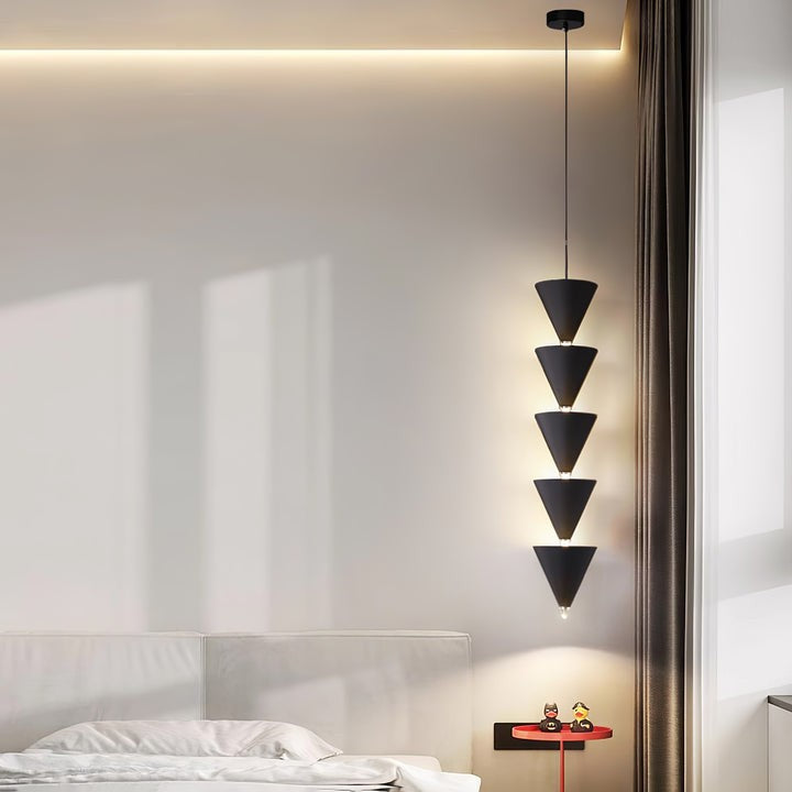 Adjustable Multi-Head LED Cone Pendant Light