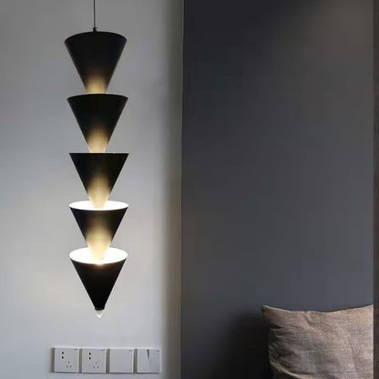 Adjustable Multi-Head LED Cone Pendant Light