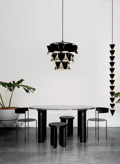 Adjustable Multi-Head LED Cone Pendant Light