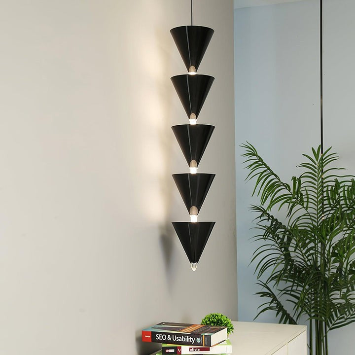 Adjustable Multi-Head LED Cone Pendant Light