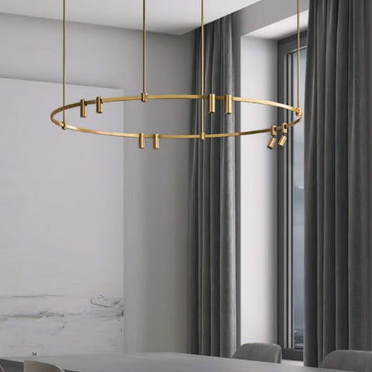 Adjustable Round LED Ceiling Chandelier