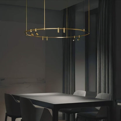 Adjustable Round LED Ceiling Chandelier