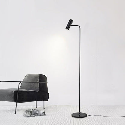 Adjustable Satin Brass LED Floor Lamp - Three-Color Light