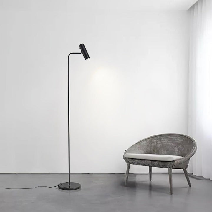 Adjustable Satin Brass LED Floor Lamp - Three-Color Light