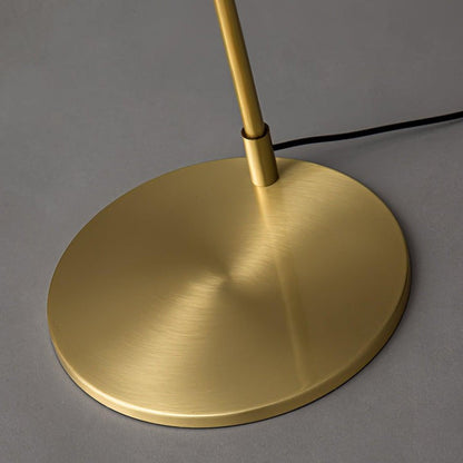 Adjustable Satin Brass LED Floor Lamp - Three-Color Light