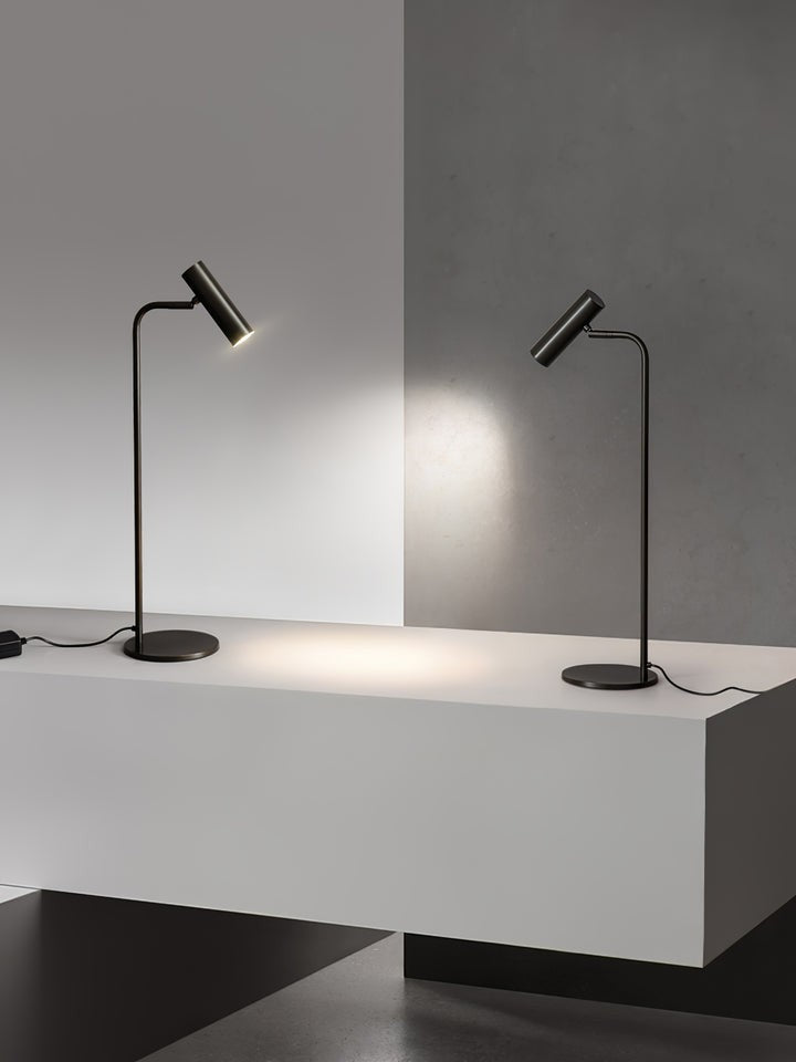 Adjustable Satin Brass LED Table Lamp