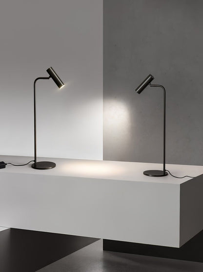 Adjustable Satin Brass LED Table Lamp
