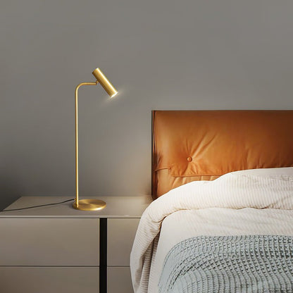 Adjustable Satin Brass LED Table Lamp