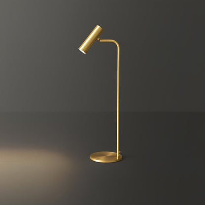 Adjustable Satin Brass LED Table Lamp