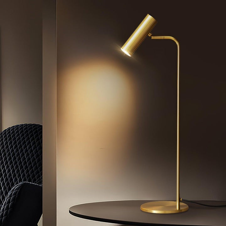 Adjustable Satin Brass LED Table Lamp