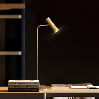 Adjustable Satin Brass LED Table Lamp