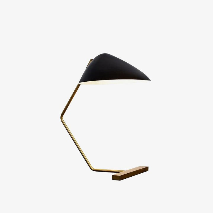 Adjustable Shell-Shade Sculptural Table Lamp