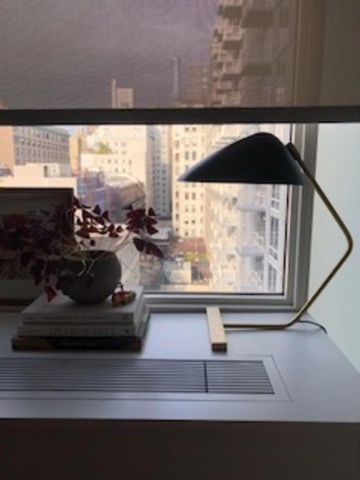 Adjustable Shell-Shade Sculptural Table Lamp