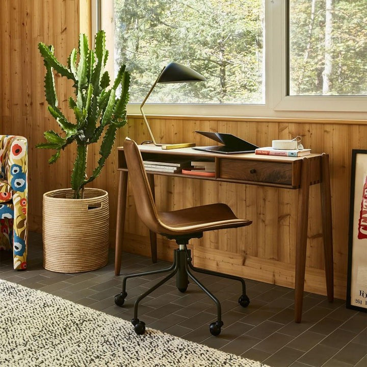 Adjustable Shell-Shade Sculptural Table Lamp