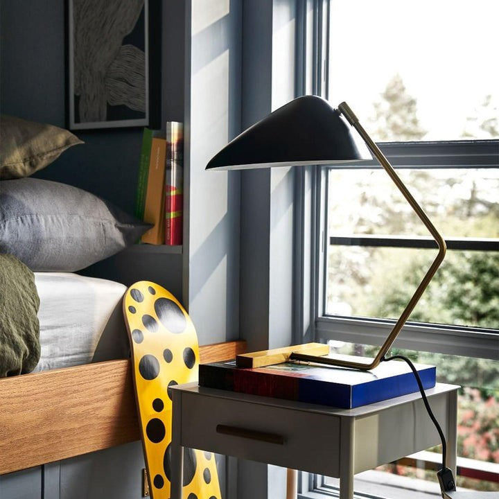 Adjustable Shell-Shade Sculptural Table Lamp