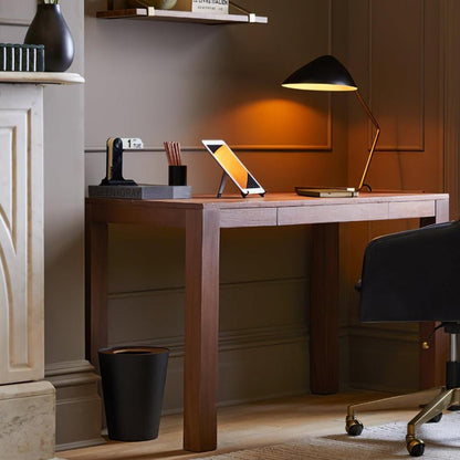 Adjustable Shell-Shade Sculptural Table Lamp
