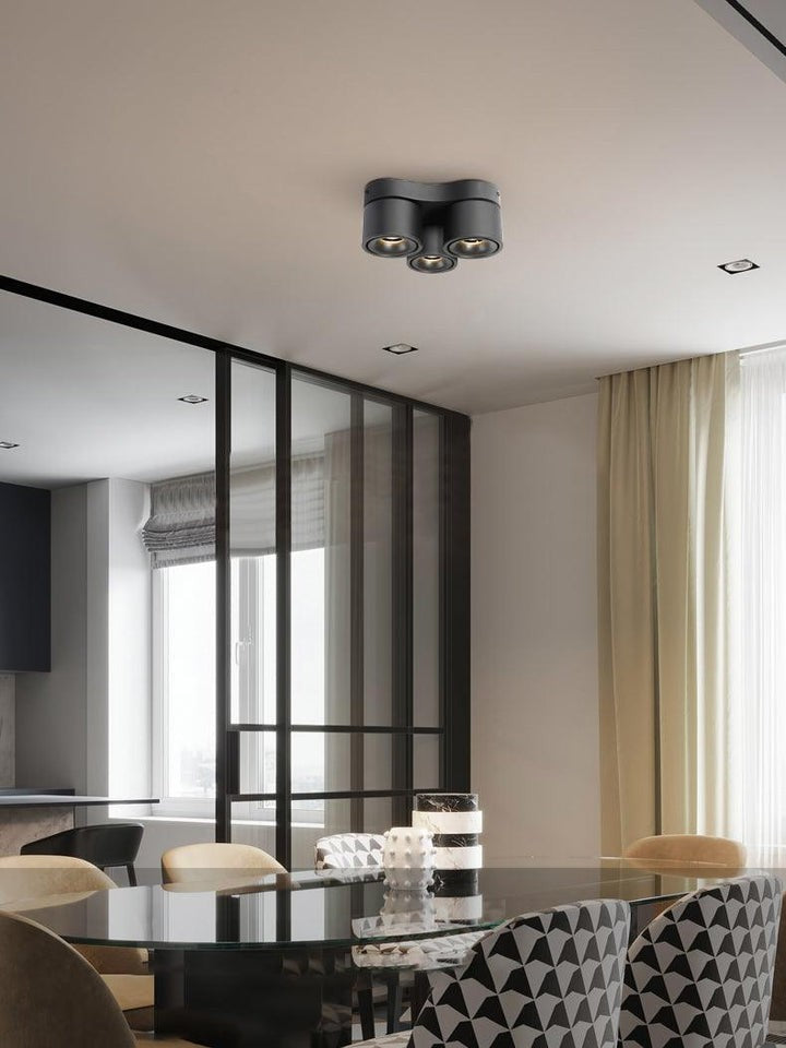 Adjustable Triple-Head Rotating LED Ceiling Spotlight