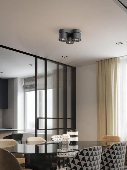 Adjustable Triple-Head Rotating LED Ceiling Spotlight