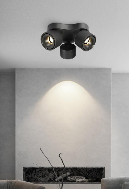 Adjustable Triple-Head Rotating LED Ceiling Spotlight