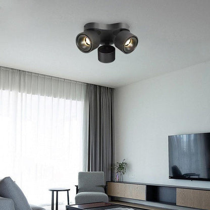 Adjustable Triple-Head Rotating LED Ceiling Spotlight