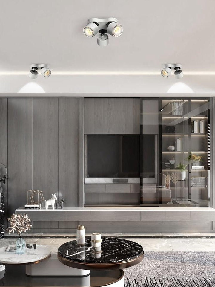 Adjustable Triple-Head Rotating LED Ceiling Spotlight