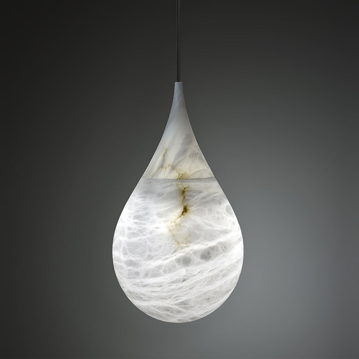 Alabaster Raindrop Pendant Light