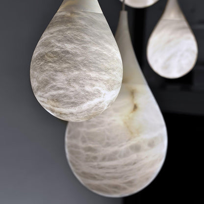 Alabaster Raindrop Pendant Light